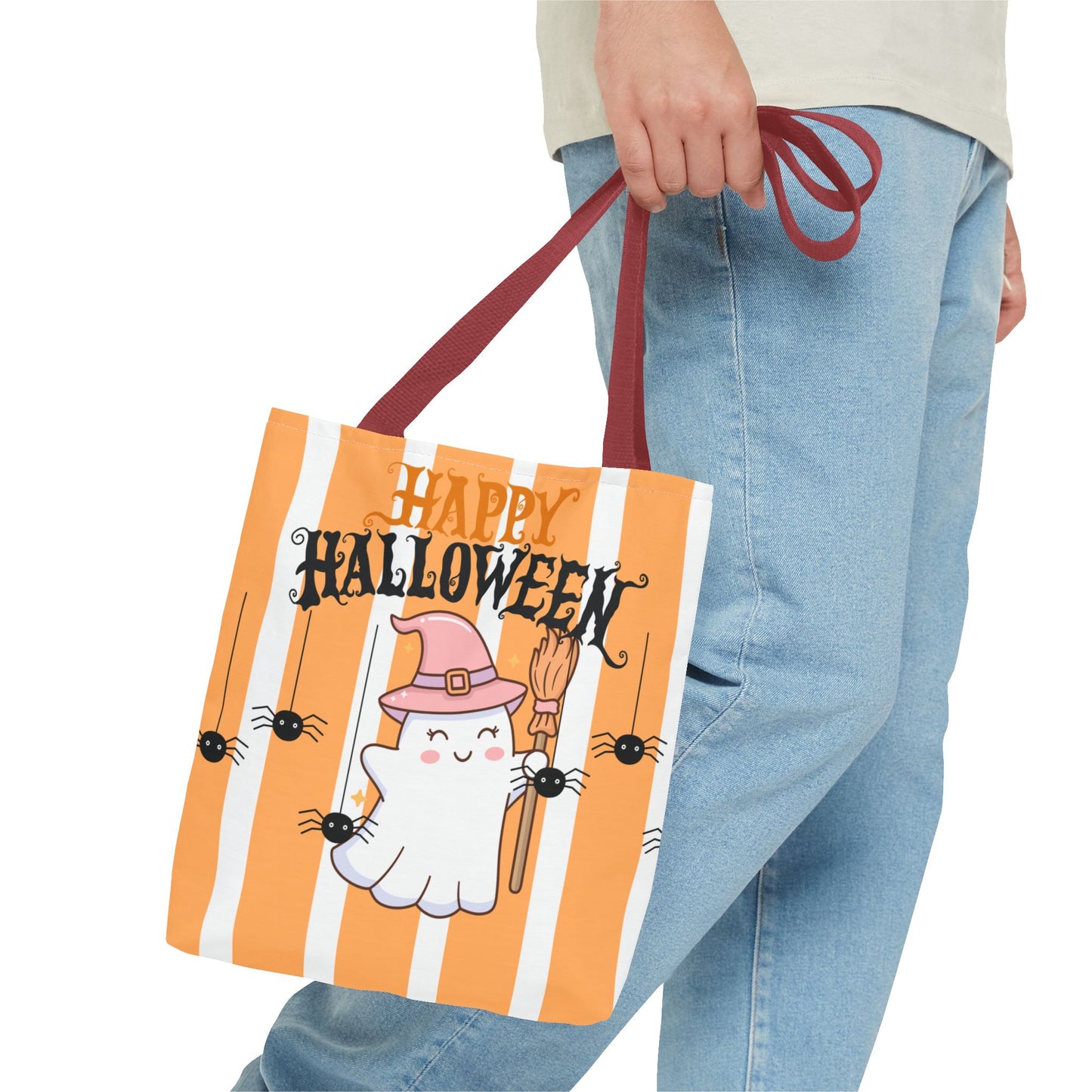Halloween Tote Bag, Spooky Ghost Design, Fall Accessories, Trick or Treat Bag, Seasonal Gift, Cute Halloween Decor