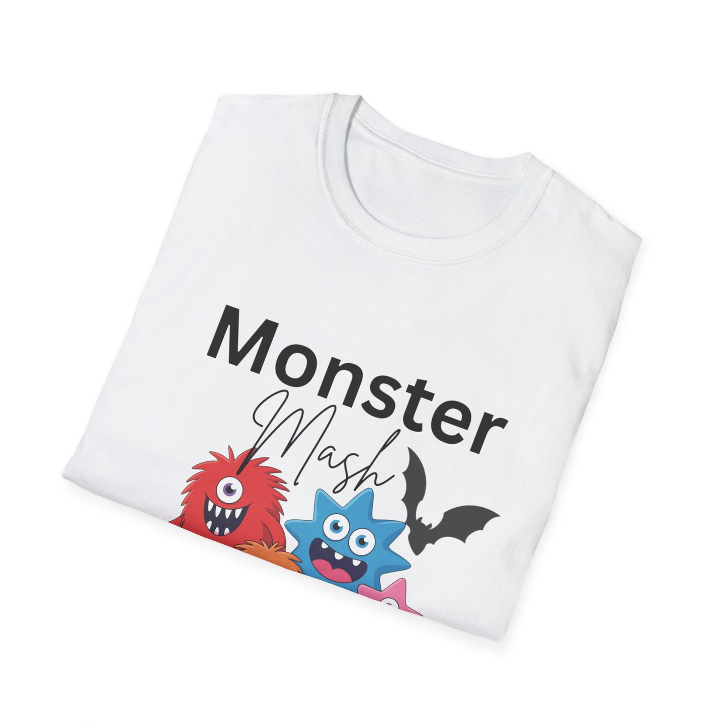 Monster Mash Unisex Softstyle T-Shirt | Halloween Shirt, Cute Monster Tee, Family Costume, Fun Graphic T-Shirt, Kids & Adults