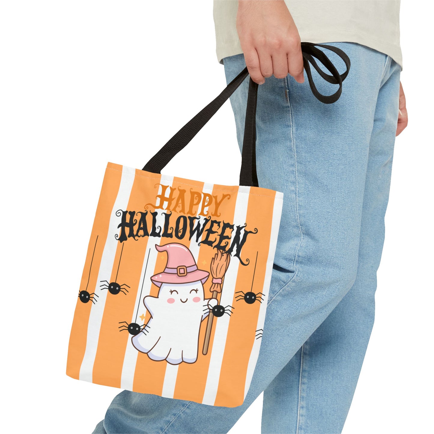 Halloween Tote Bag, Spooky Ghost Design, Fall Accessories, Trick or Treat Bag, Seasonal Gift, Cute Halloween Decor