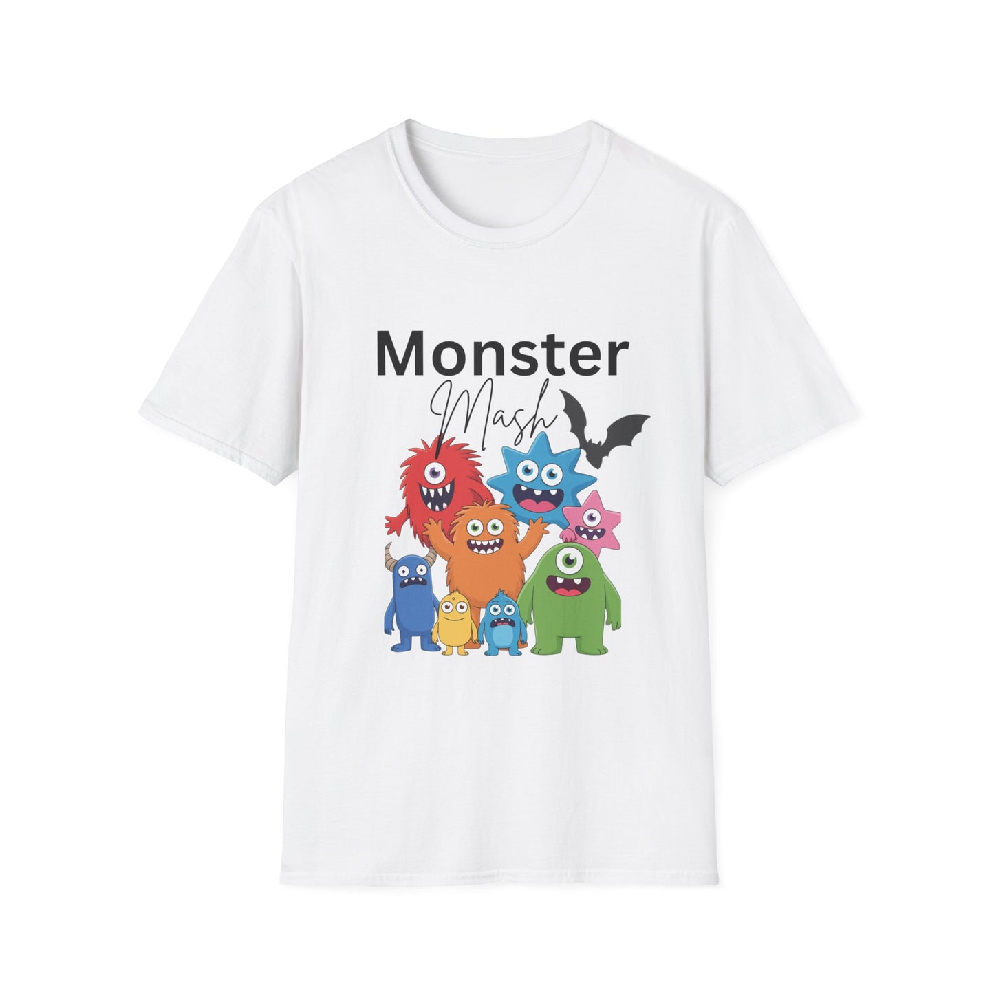 Monster Mash Unisex Softstyle T-Shirt | Halloween Shirt, Cute Monster Tee, Family Costume, Fun Graphic T-Shirt, Kids & Adults