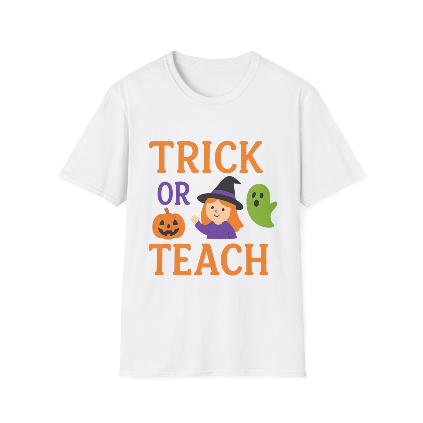 Fun Halloween Teacher T-Shirt, Trick or Teach Shirt, Unisex Halloween Shirt, Teacher Gift, Fall Festivities Apparel