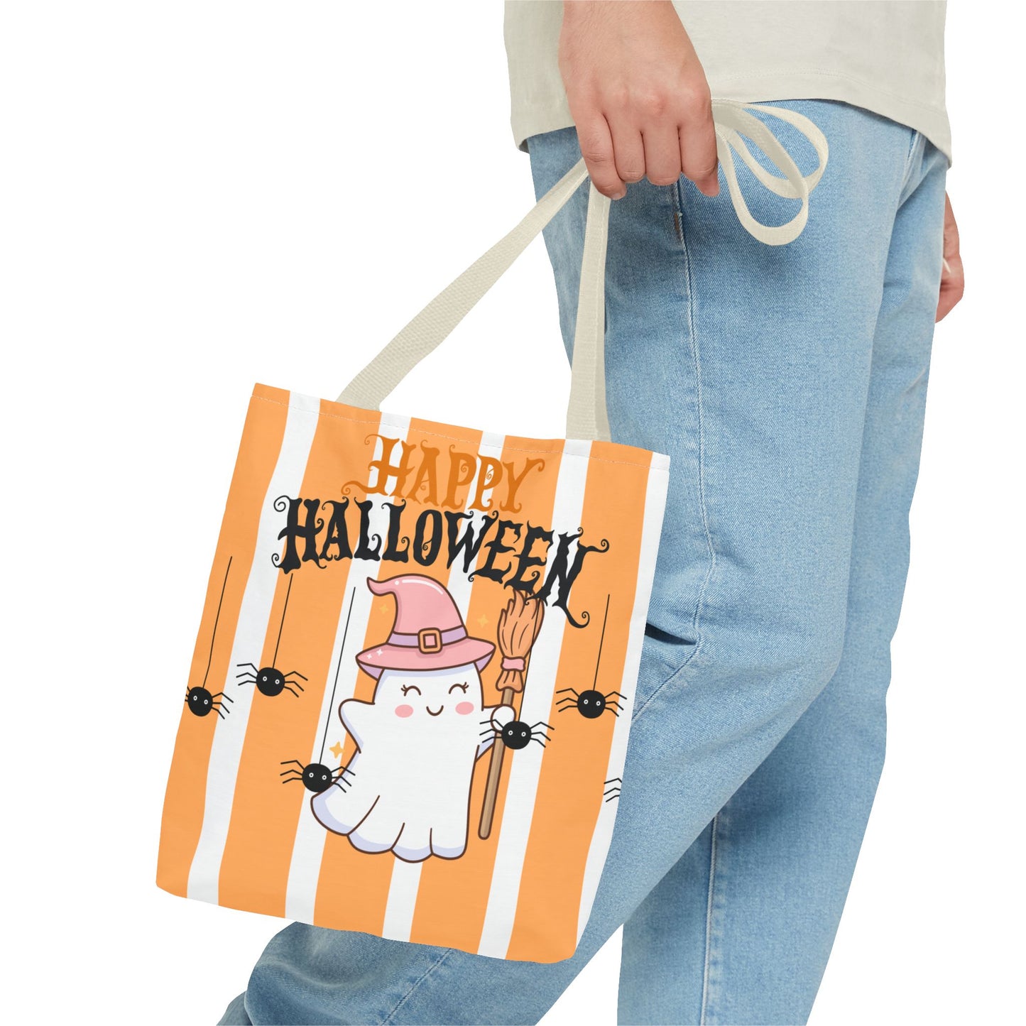 Halloween Tote Bag, Spooky Ghost Design, Fall Accessories, Trick or Treat Bag, Seasonal Gift, Cute Halloween Decor