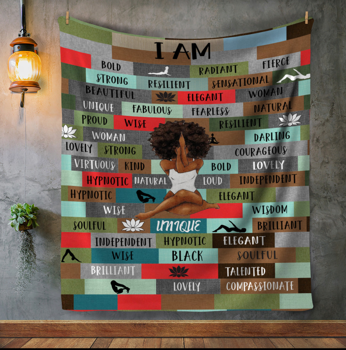 I Am Affirmation Plush Blanket