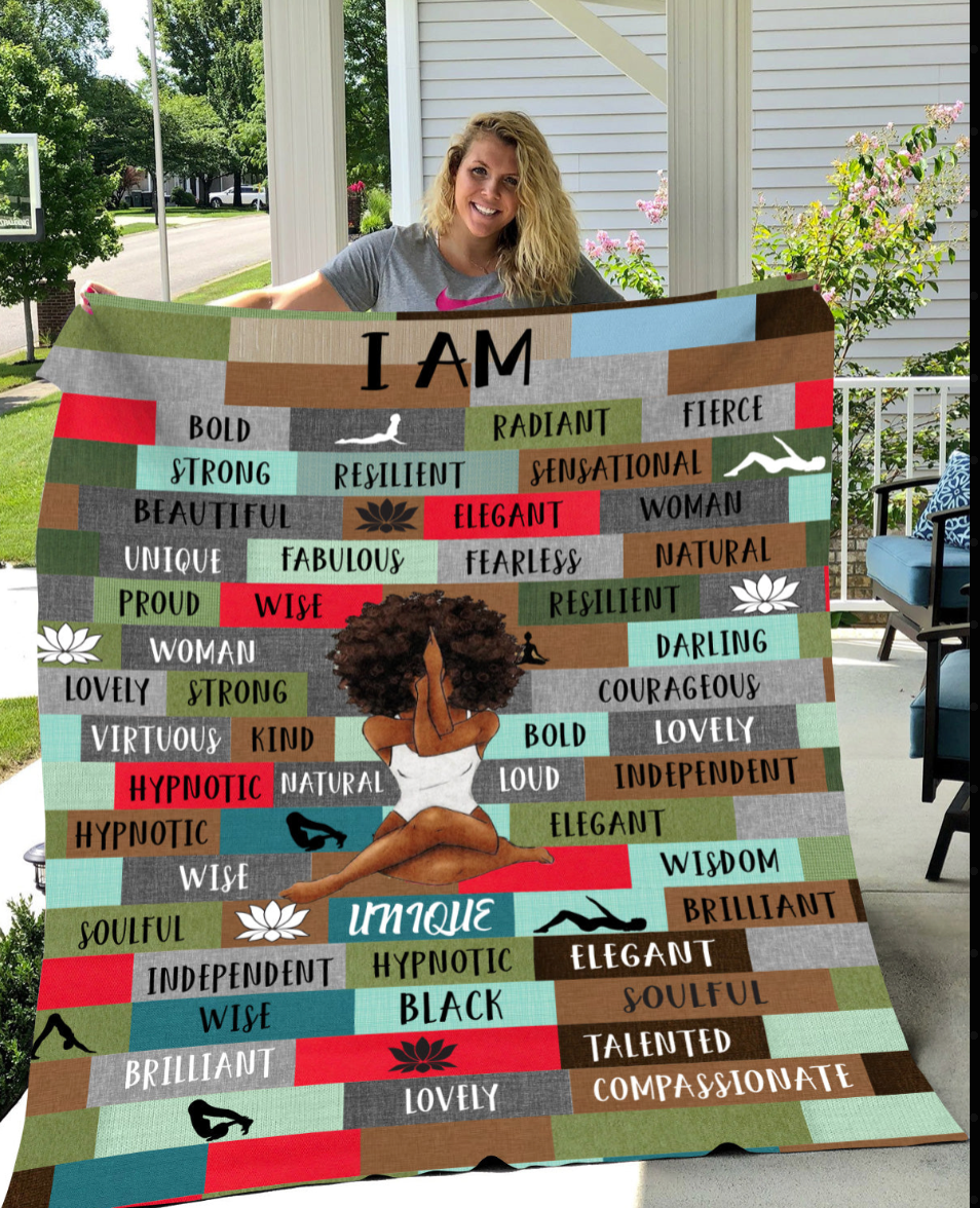 I Am Affirmation Plush Blanket
