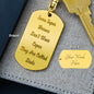 Dog Tag Key Chain For Dads