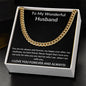 To My Wonderful Husband Cuban Link Chain