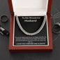 To My Wonderful Husband Cuban Link Chain