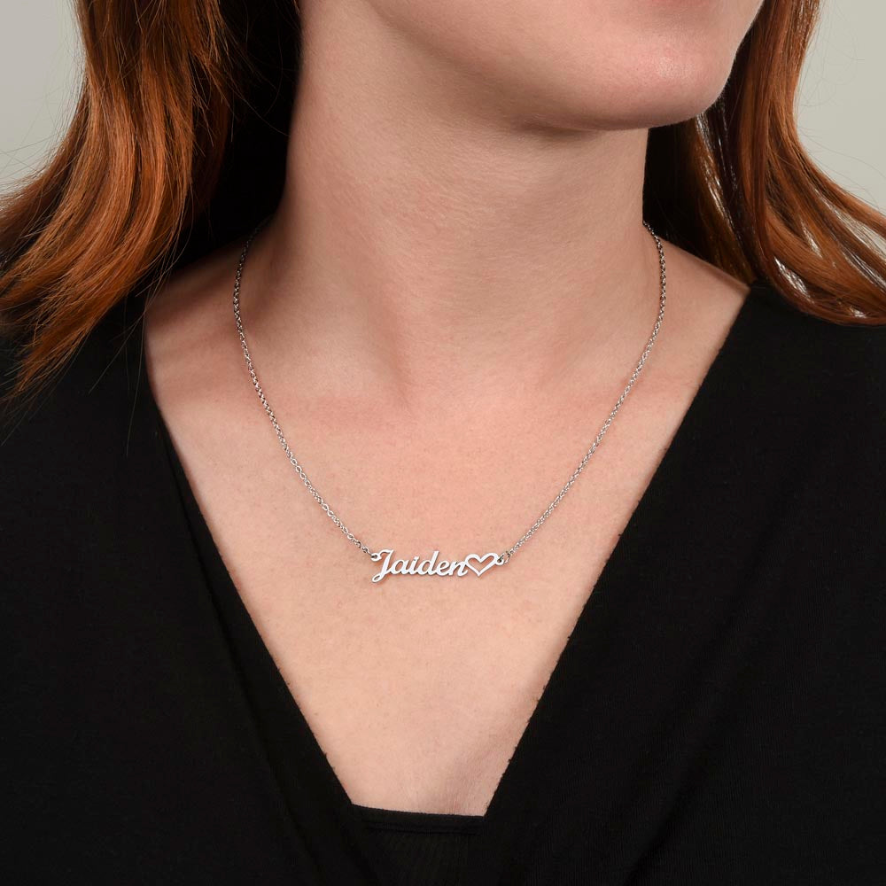 Name Necklace With a Heart