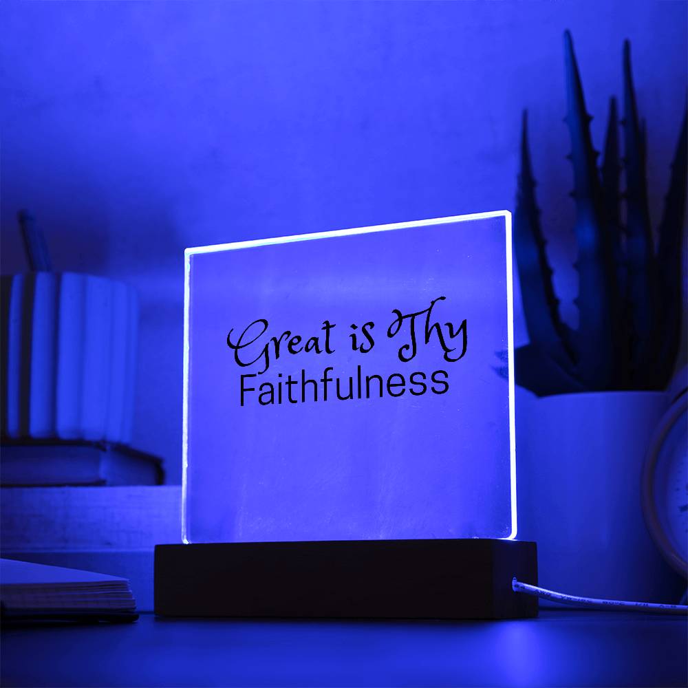 Great is Thy Faithfulness Acrylic Plaque