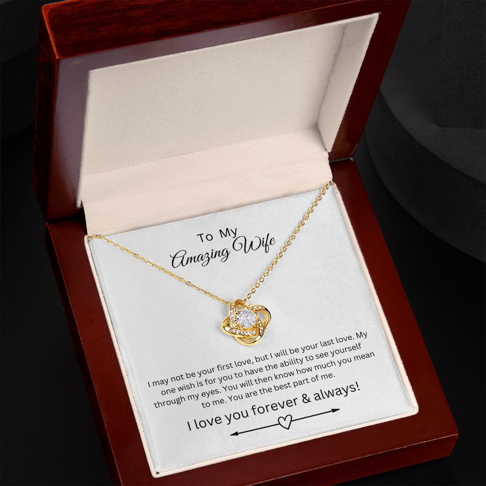 To My Amazing Wife Love Knot Necklace