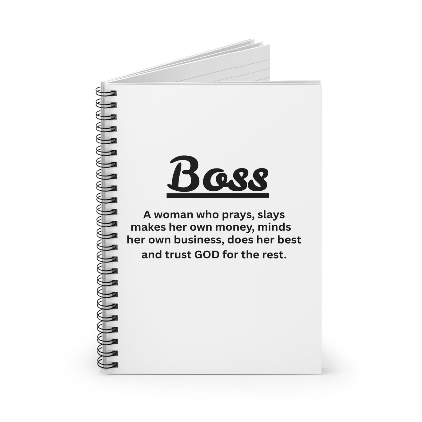 Boss Spiral Notebook - Empowering Quote Journal, Gift for Entrepreneurs, Motivational Stationery, Business Planner, Inspirational [...]