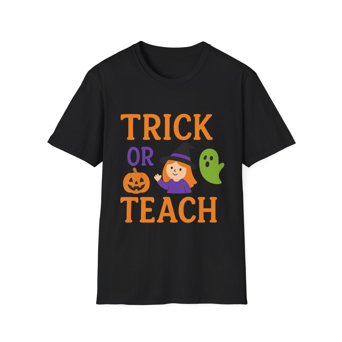 Fun Halloween Teacher T-Shirt, Trick or Teach Shirt, Unisex Halloween Shirt, Teacher Gift, Fall Festivities Apparel