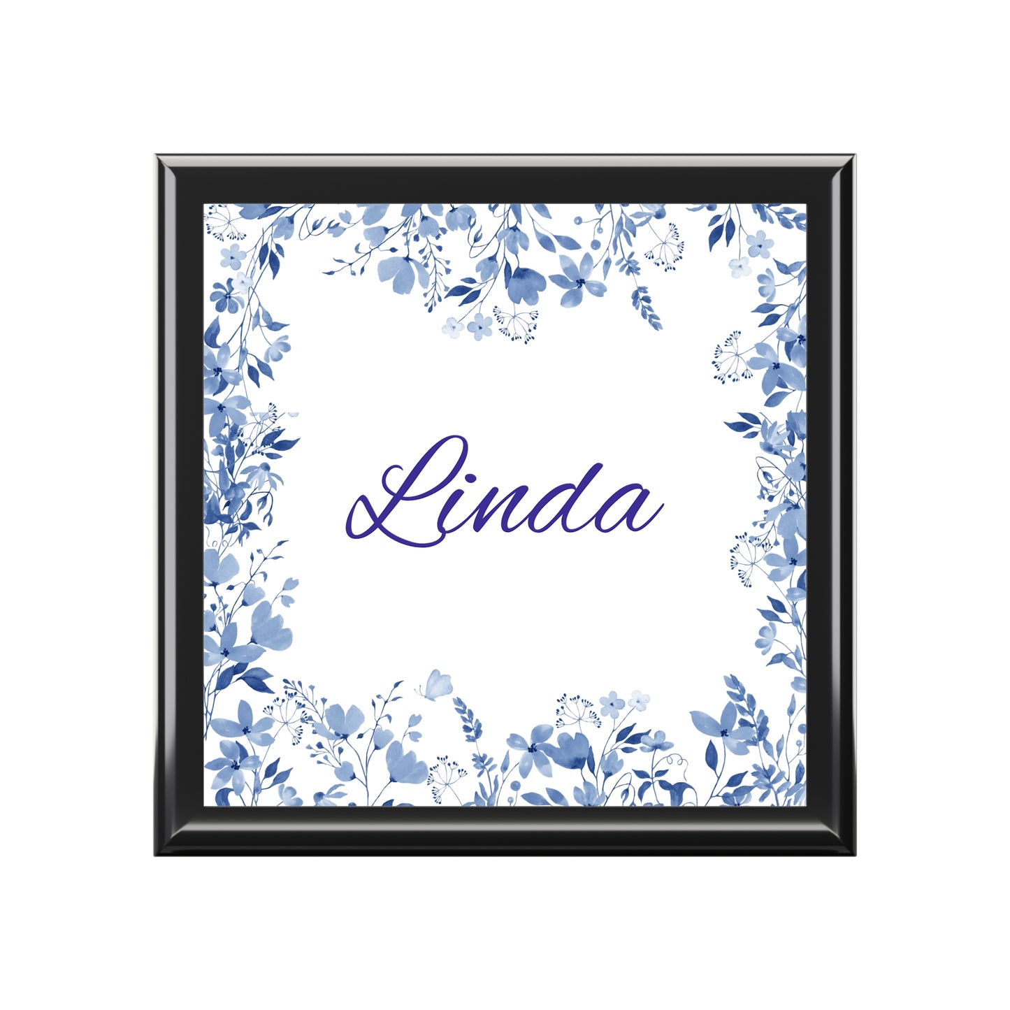 Personalized Floral Jewelry Box — Custom Name Keepsake Gift