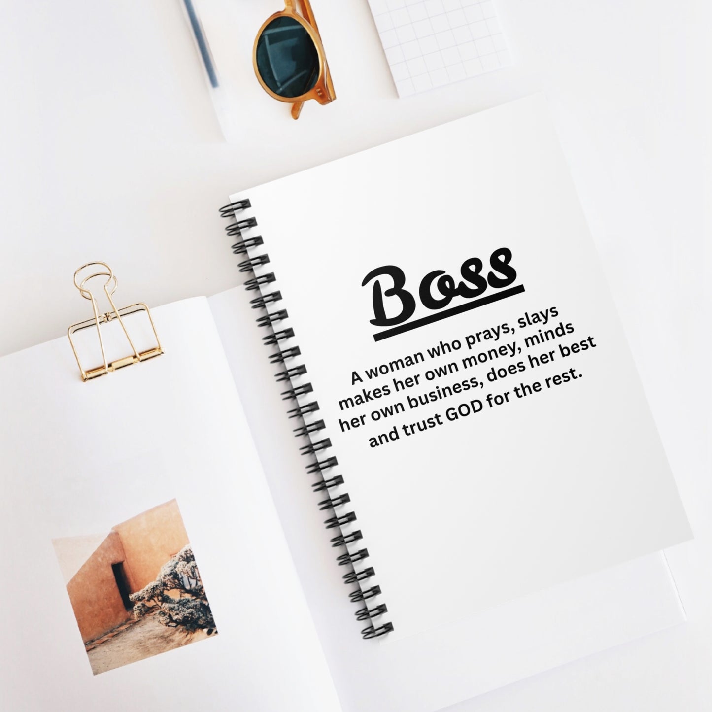 Boss Spiral Notebook - Empowering Quote Journal, Gift for Entrepreneurs, Motivational Stationery, Business Planner, Inspirational [...]