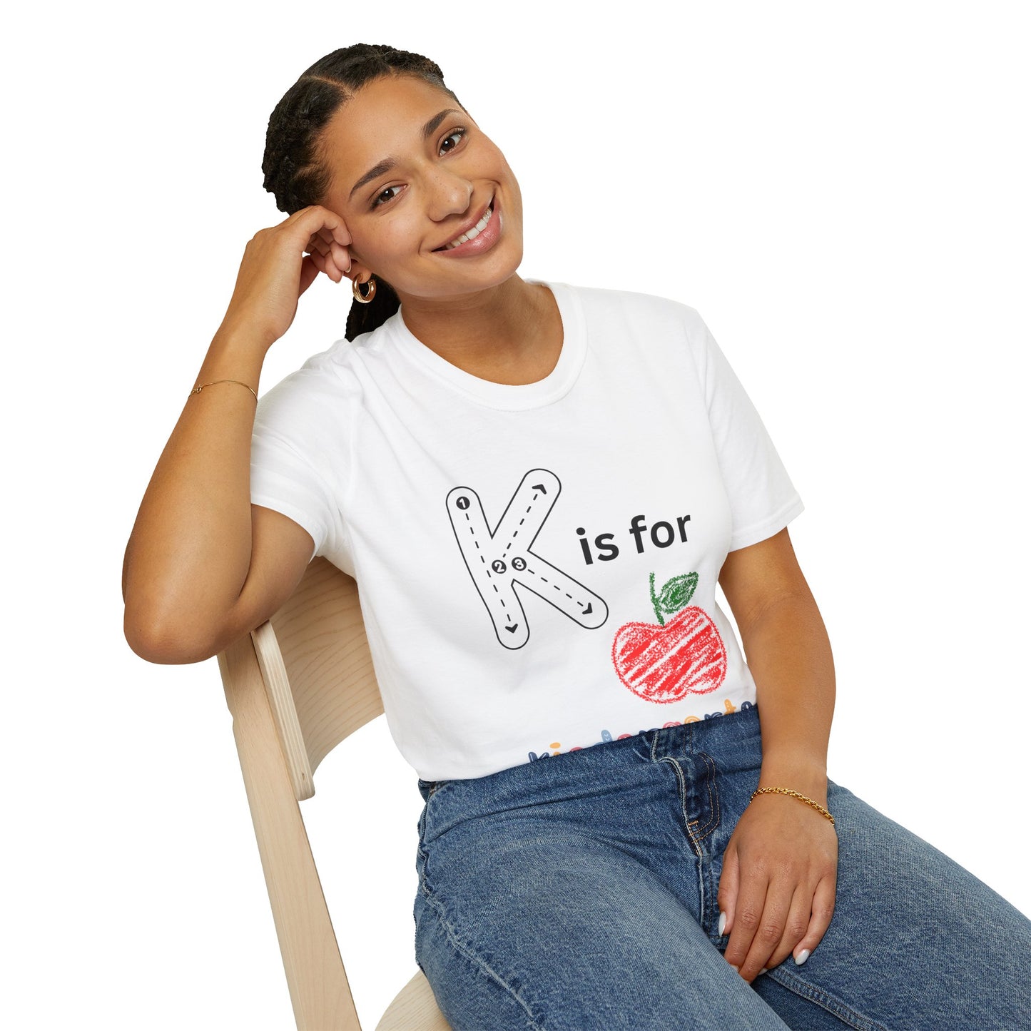 Kindergarten K is for T-Shirt, Unisex Tee, Teacher Gifts, Back to School Shirt, Cute Kids Apparel, Classroom Outfit