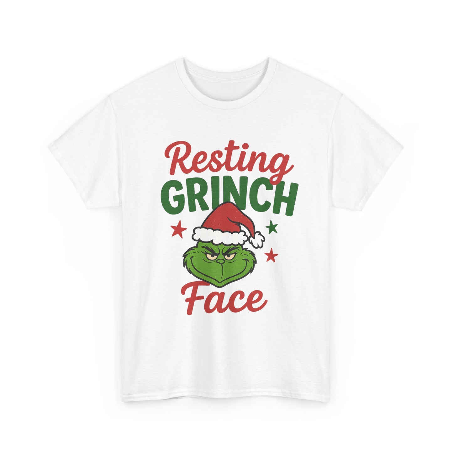Resting Grinch Face T-Shirt | Christmas Grinch Santa Hat Holiday Tee