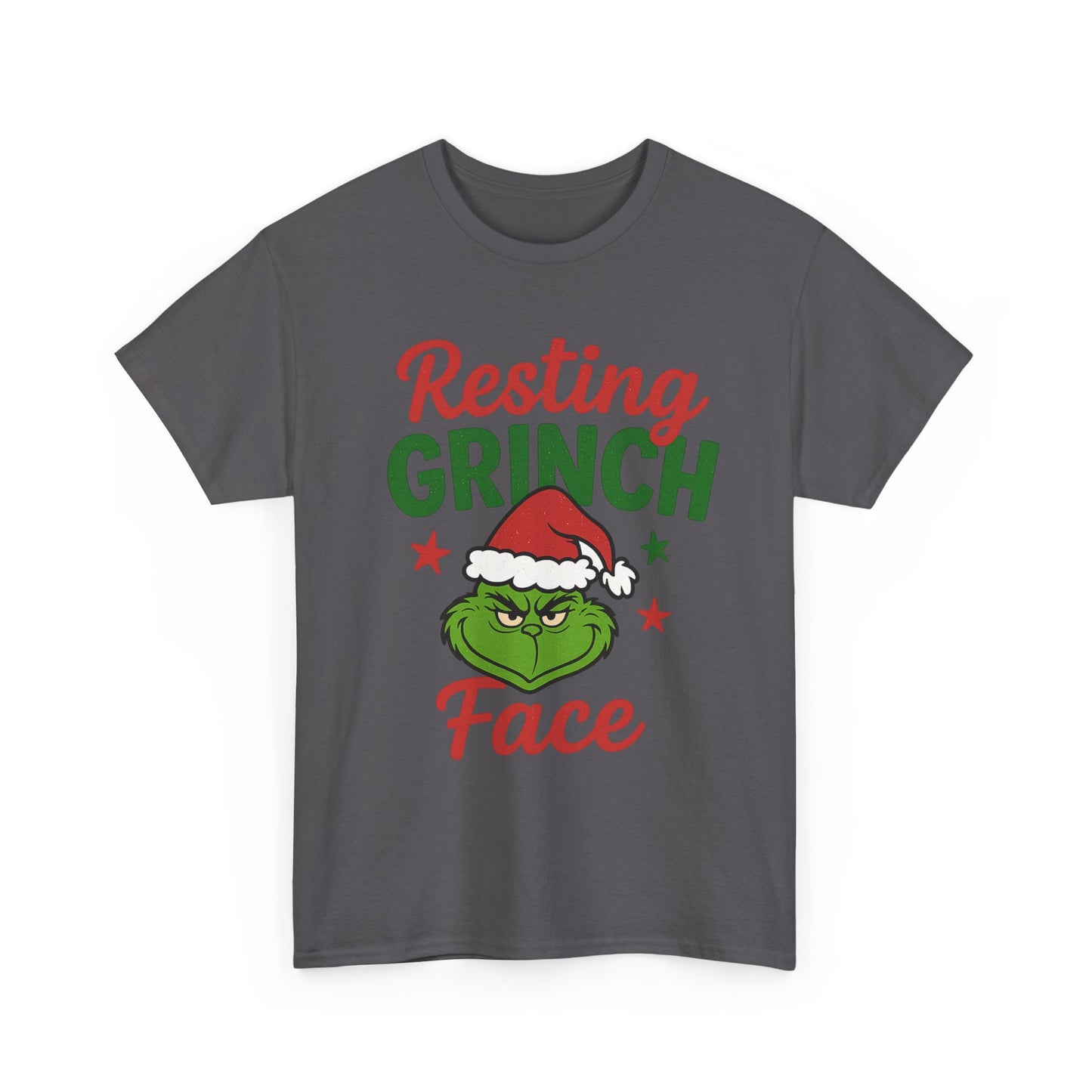 Resting Grinch Face T-Shirt | Christmas Grinch Santa Hat Holiday Tee