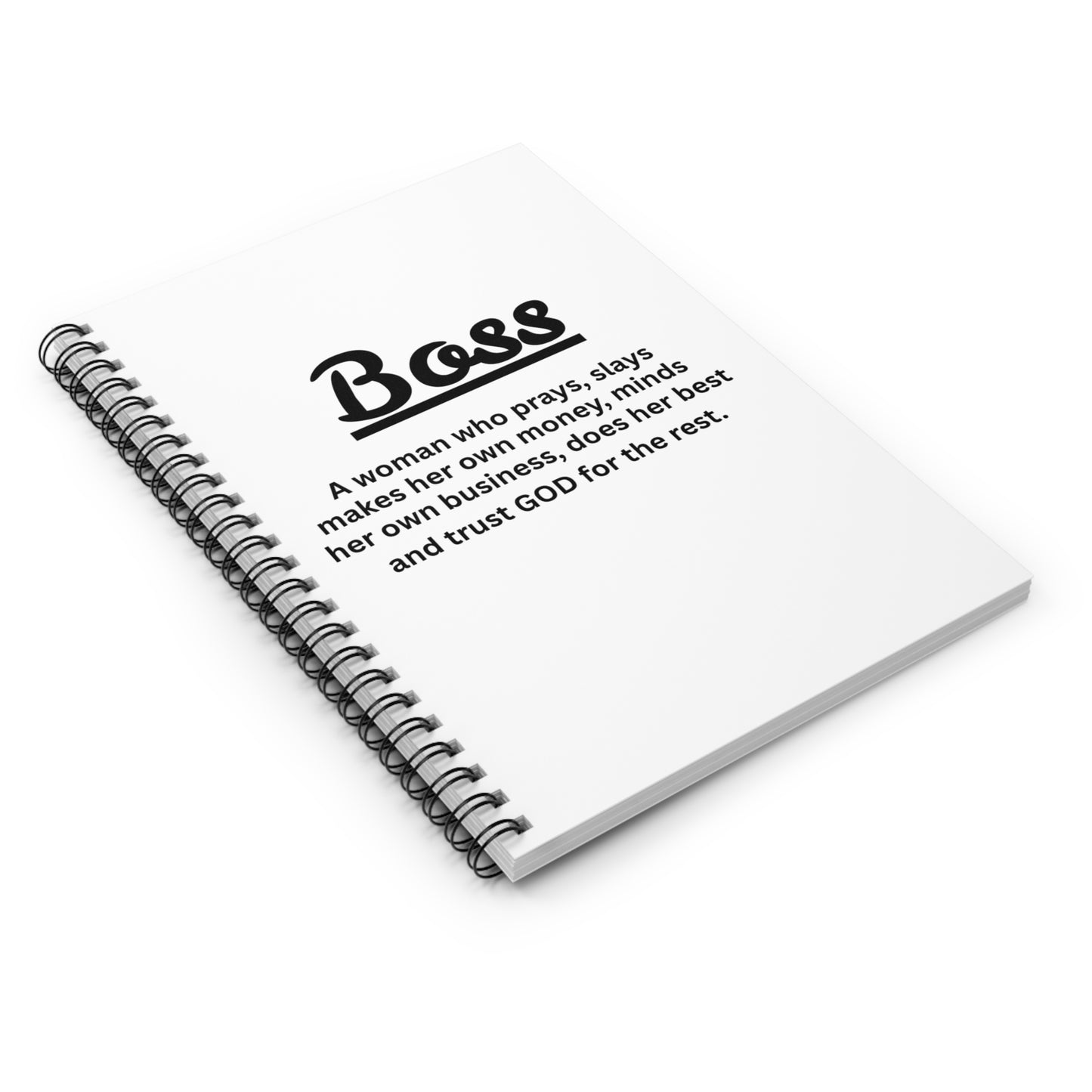 Boss Spiral Notebook - Empowering Quote Journal, Gift for Entrepreneurs, Motivational Stationery, Business Planner, Inspirational [...]
