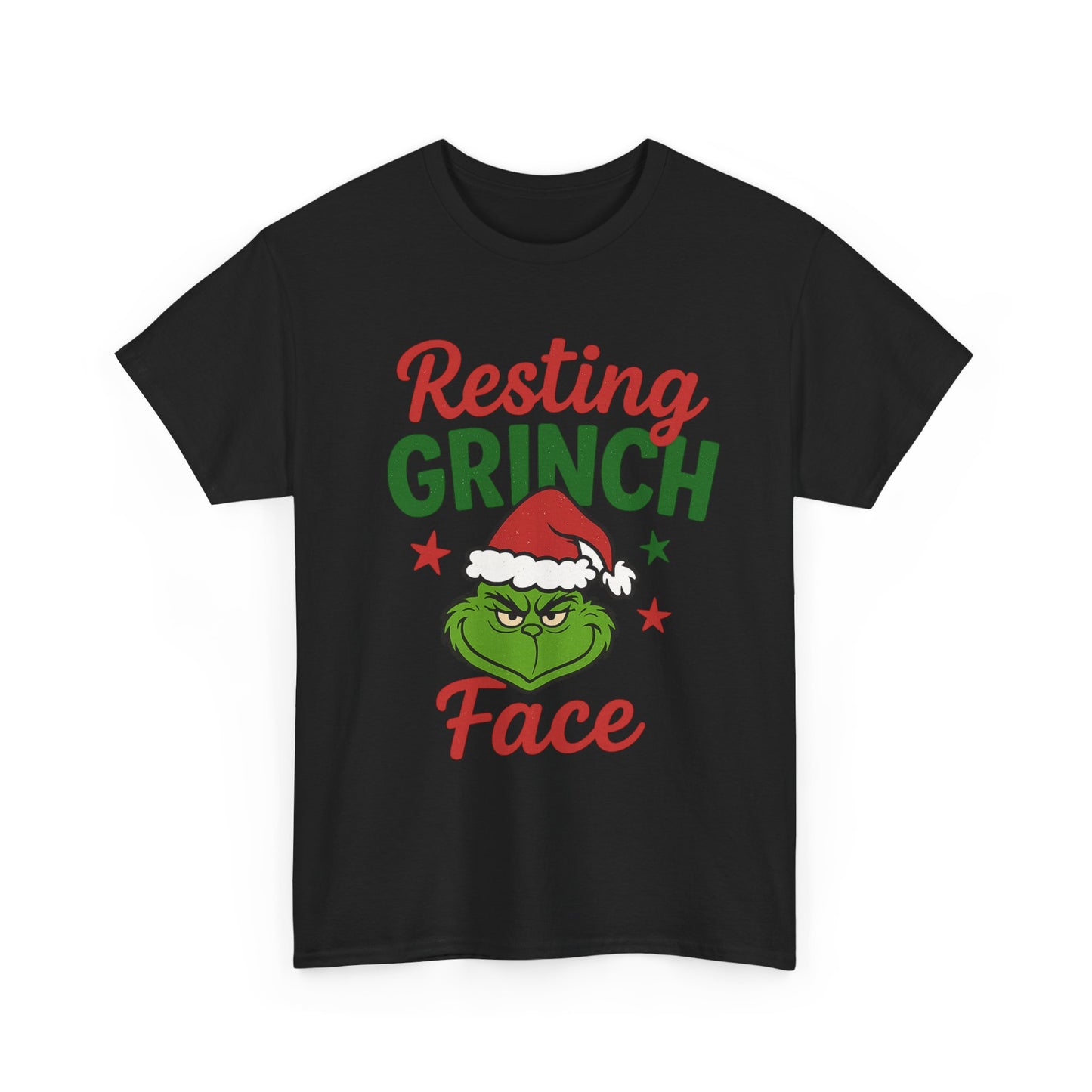 Resting Grinch Face T-Shirt | Christmas Grinch Santa Hat Holiday Tee