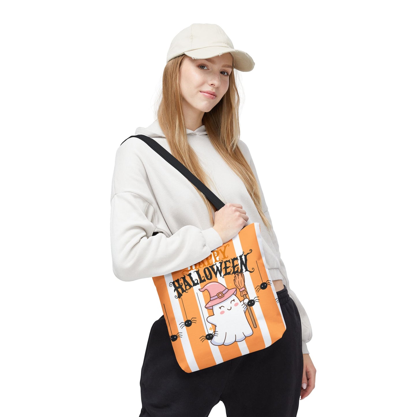 Halloween Tote Bag, Spooky Ghost Design, Fall Accessories, Trick or Treat Bag, Seasonal Gift, Cute Halloween Decor