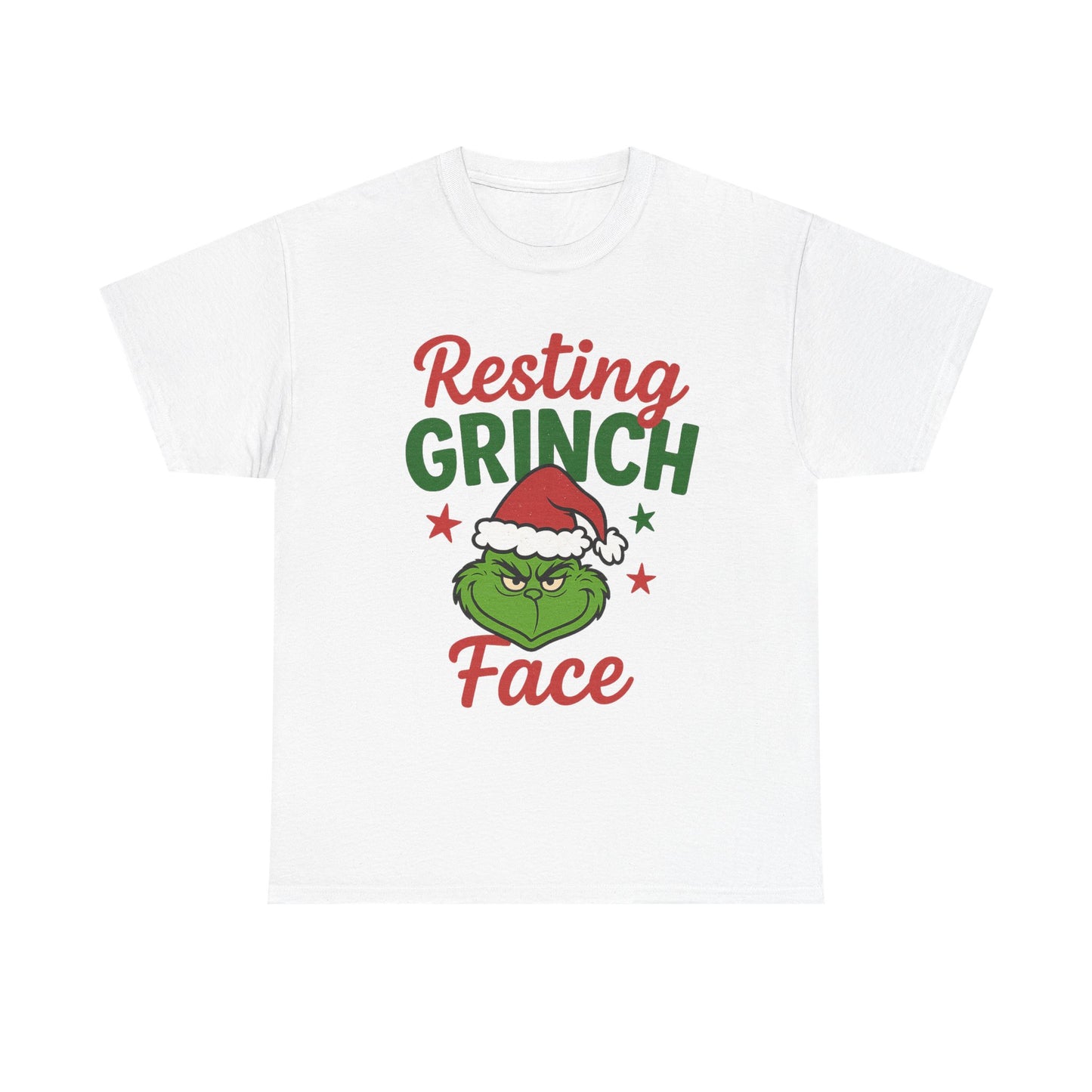 Resting Grinch Face T-Shirt | Christmas Grinch Santa Hat Holiday Tee