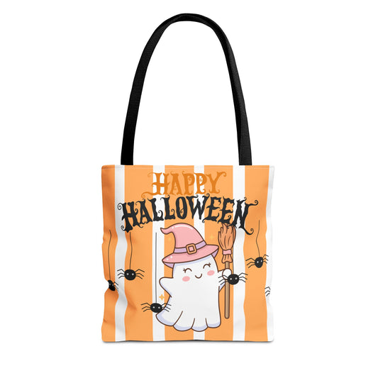 Halloween Tote Bag, Spooky Ghost Design, Fall Accessories, Trick or Treat Bag, Seasonal Gift, Cute Halloween Decor