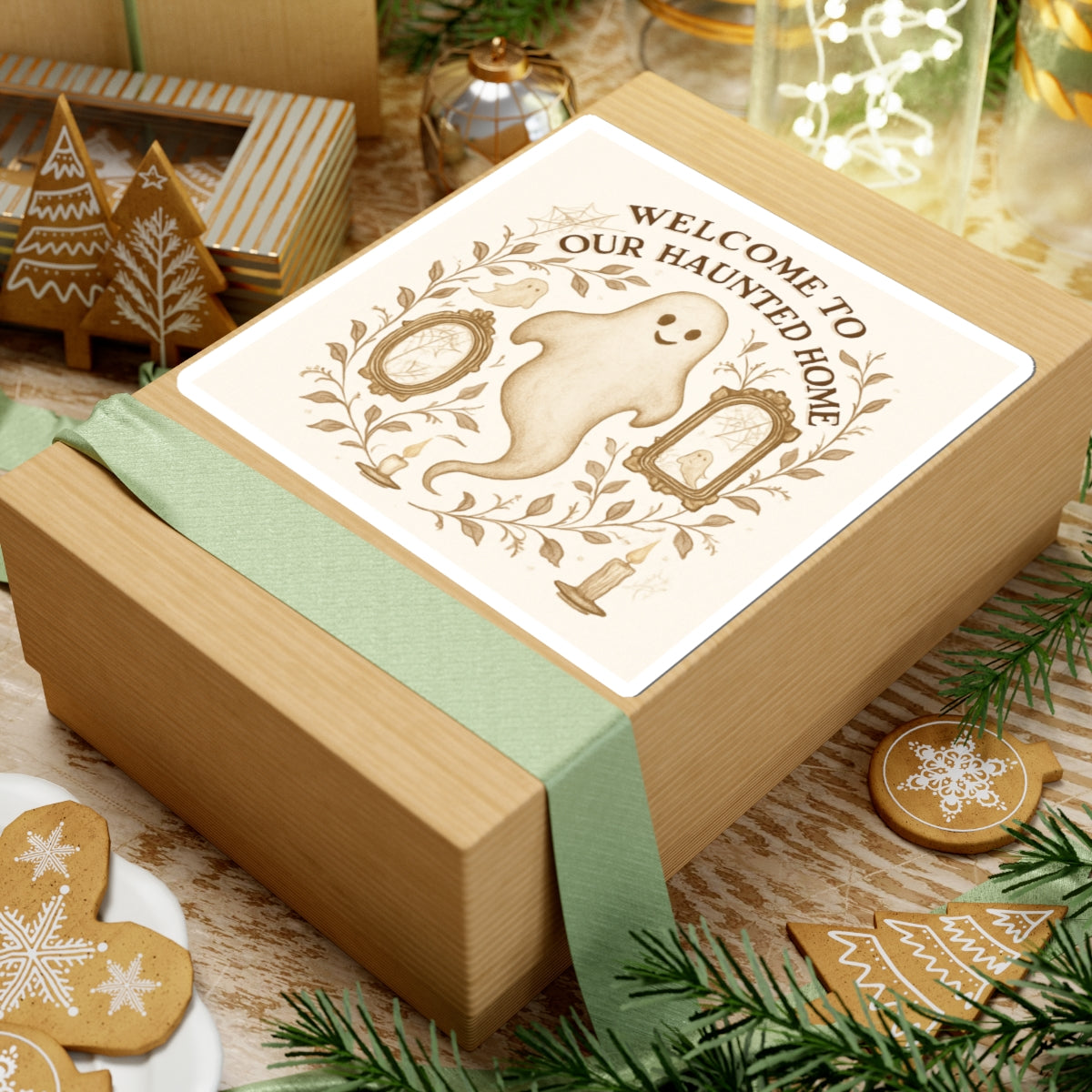 Welcome to Our Haunted Home Kiss-Cut Stickers