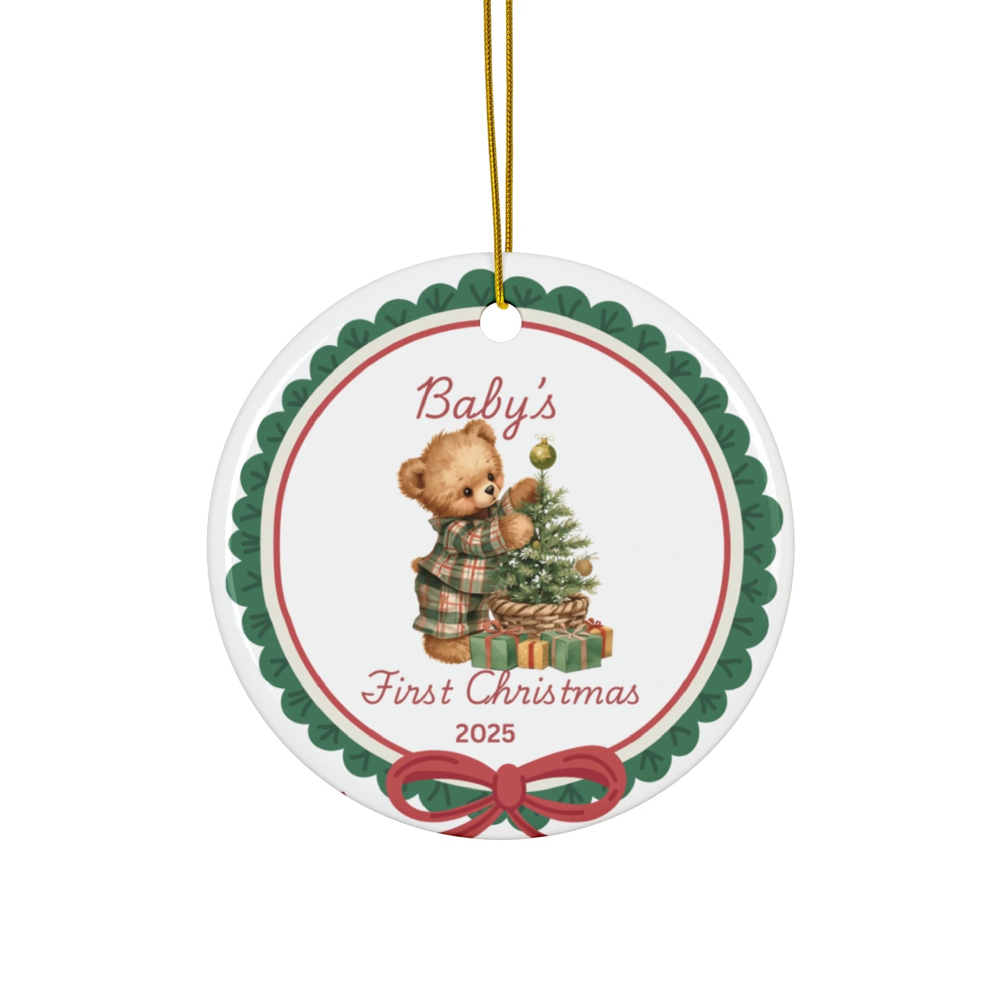 Baby's First Christmas 2025 Ceramic Ornament