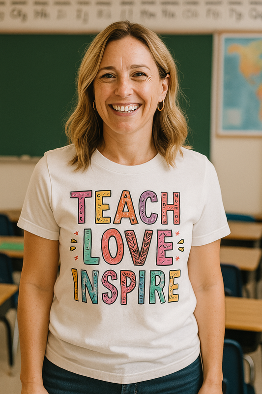 Inspiring Teacher Tee, Casual Teacher Shirt, Gift for Educators, Motivational T-Shirt, Teacher Appreciation Day