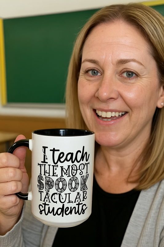 Spooktacular Teacher Coffee Mug | Perfect Gift for Educators | Halloween, Teacher Appreciation, Classroom Decor, Fun Drinkware
