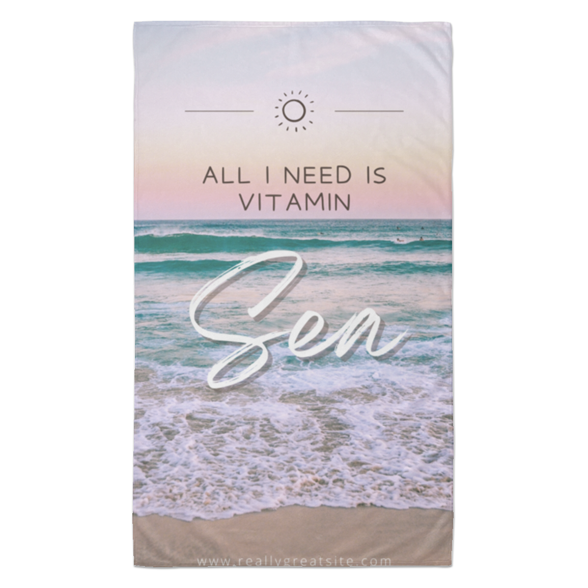 All I Need Is Vitamin Sea Beach Towel