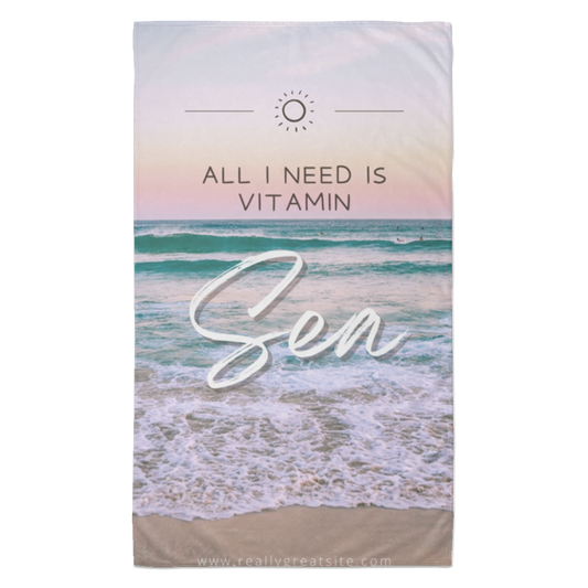 All I Need Is Vitamin Sea Beach Towel