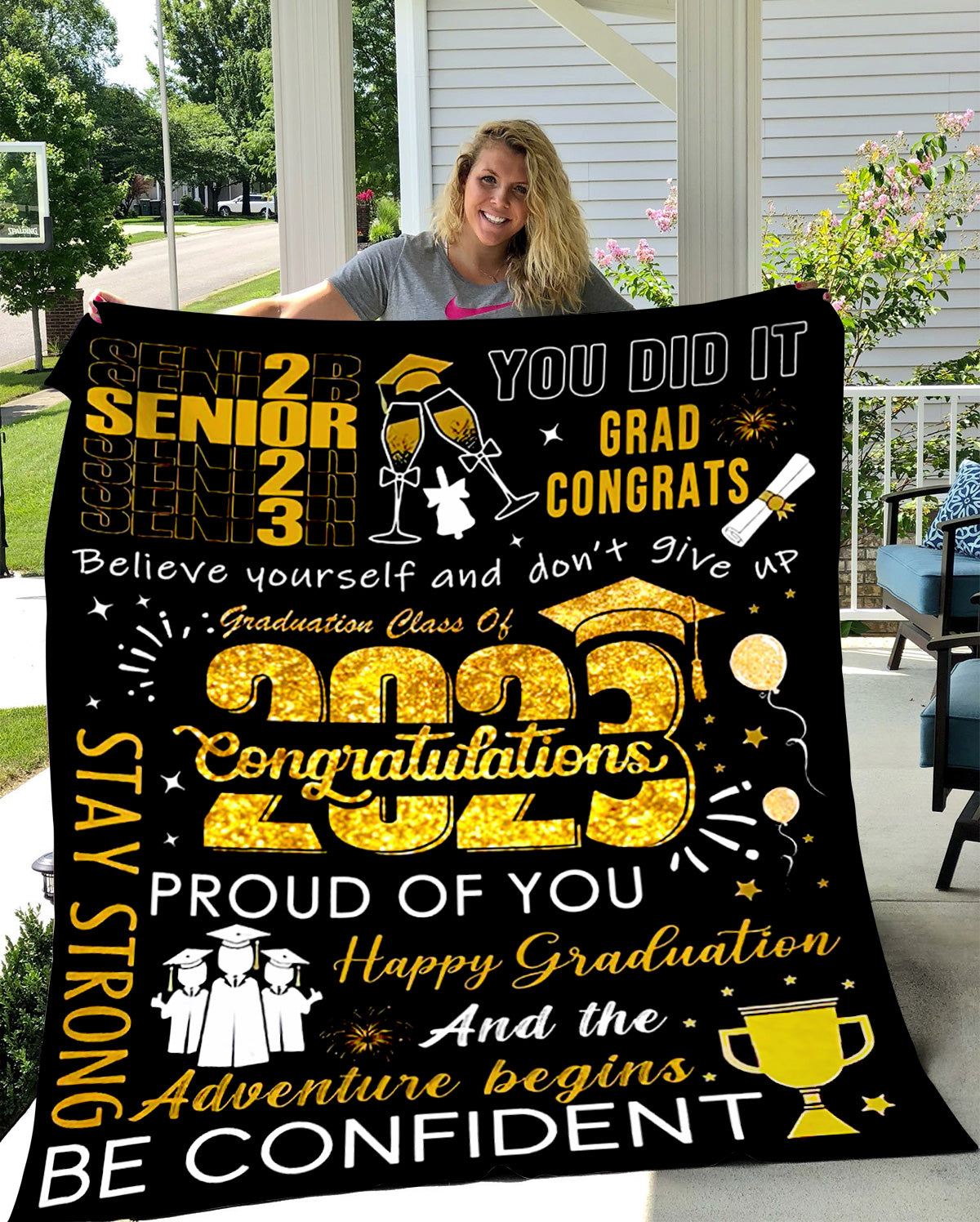 Proud of You Graduation Blanket