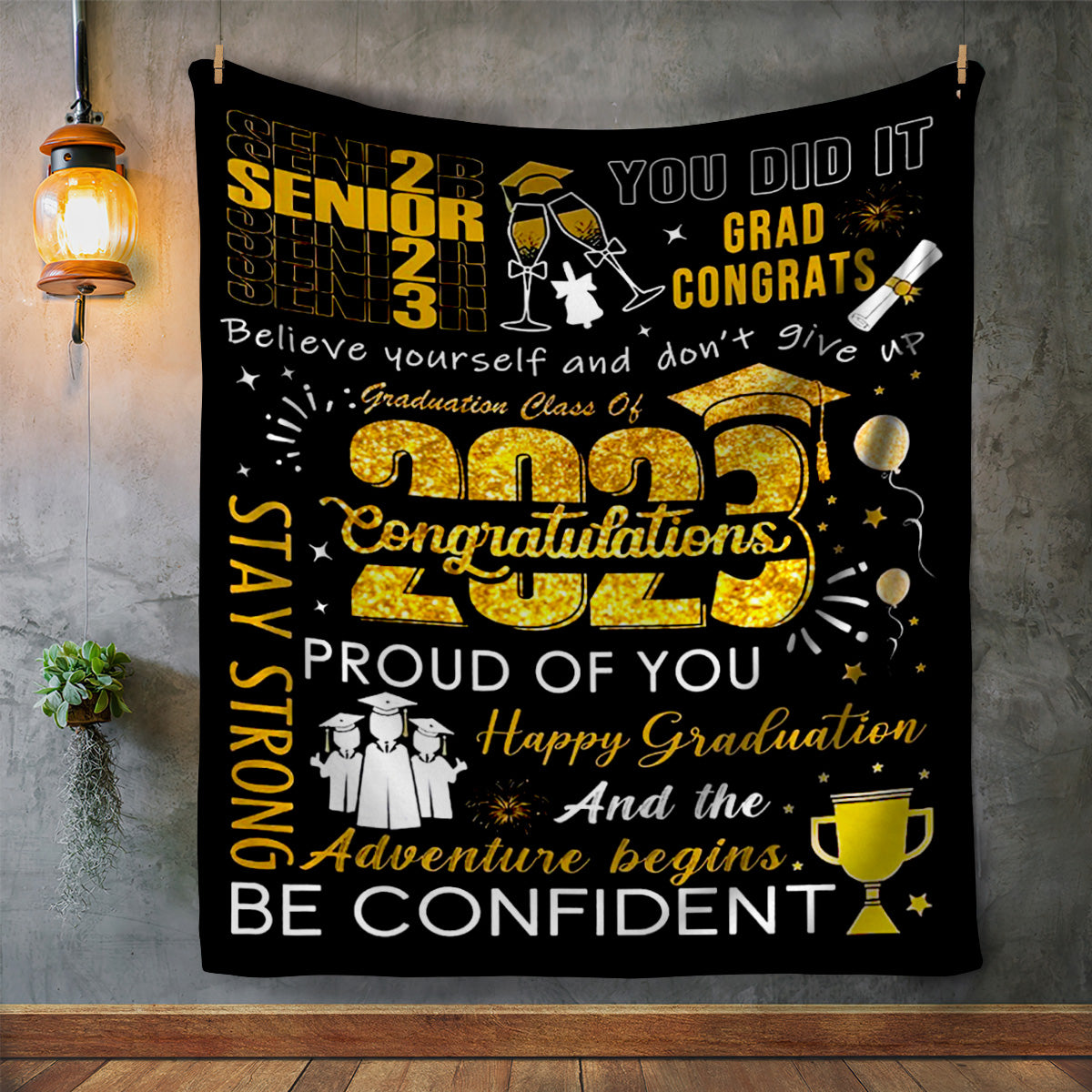 Proud of You Graduation Blanket