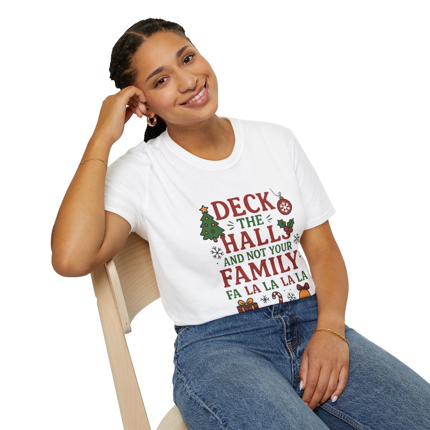 Festive Family T-Shirt | Holiday Cheer Tee, Christmas Shirt, Matching Family Apparel, Funny Gift, Fa La La La La