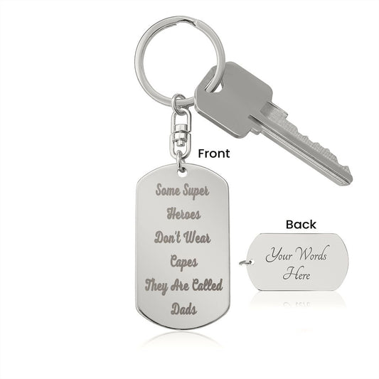 Dog Tag Key Chain For Dads