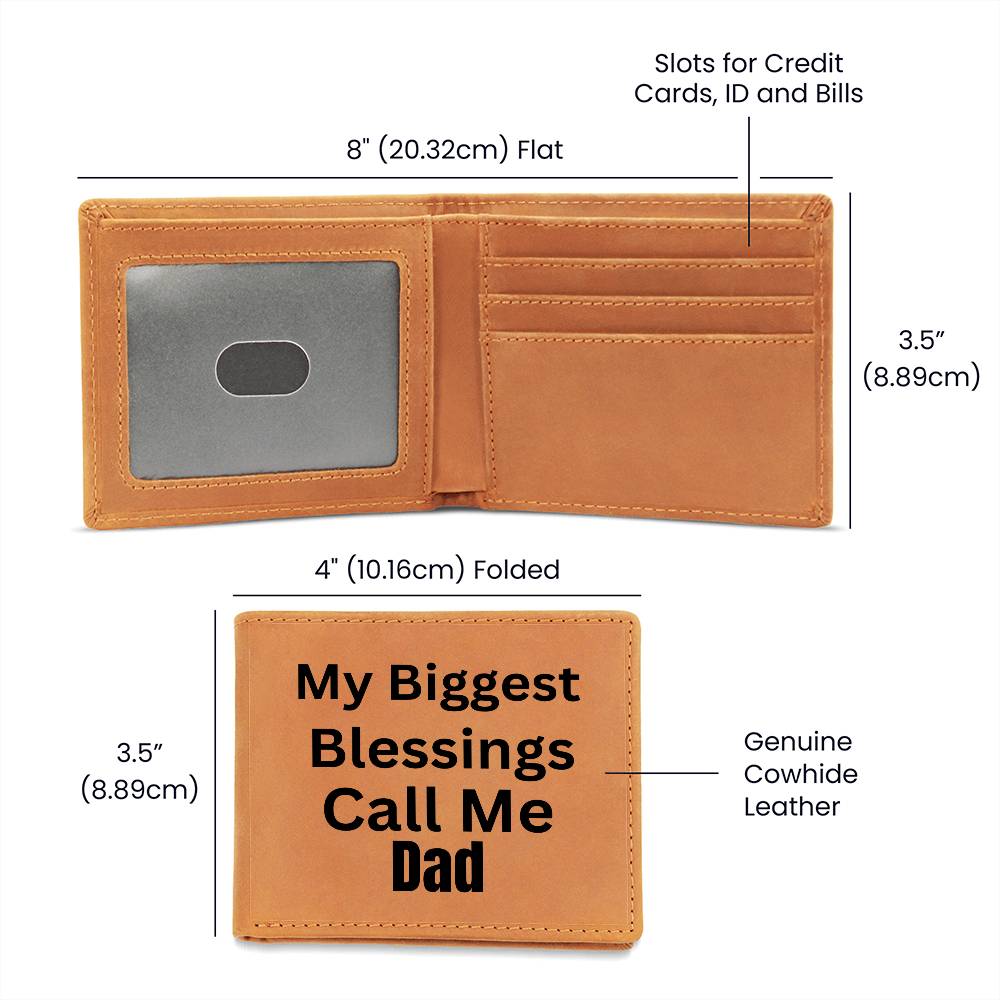 My Biggest Blessings Call Me Dad Wallet