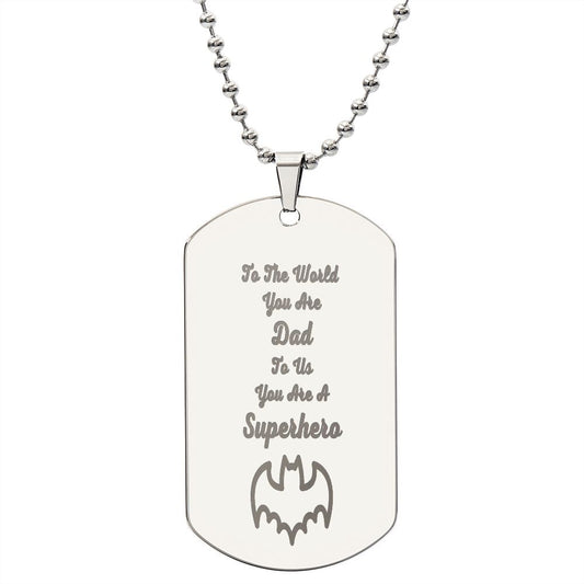 Super Hero Dog Tag Necklace