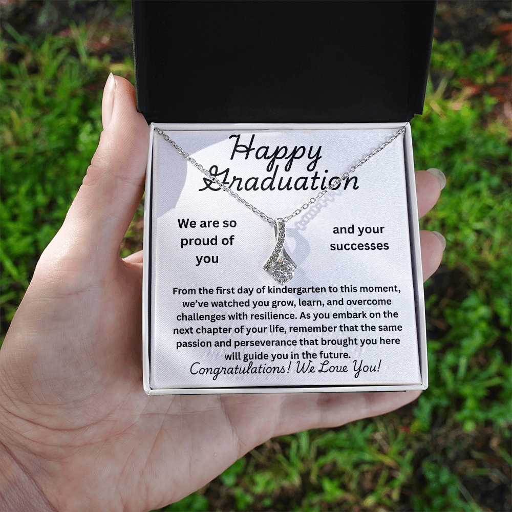 Graduation Necklace With Heartfelt Message