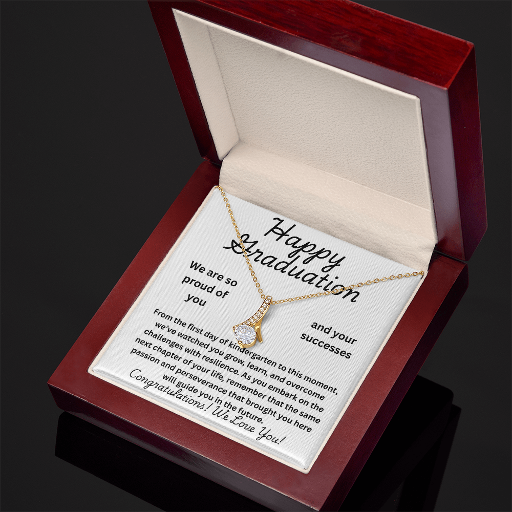 Graduation Necklace With Heartfelt Message
