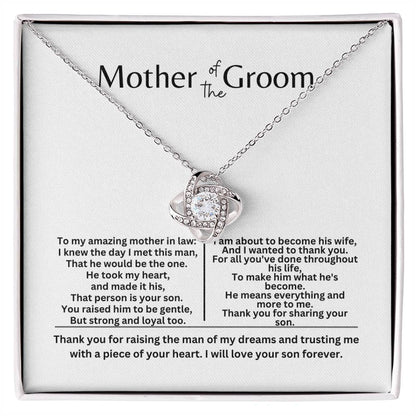 Mother of the Groom Love Knot Necklace