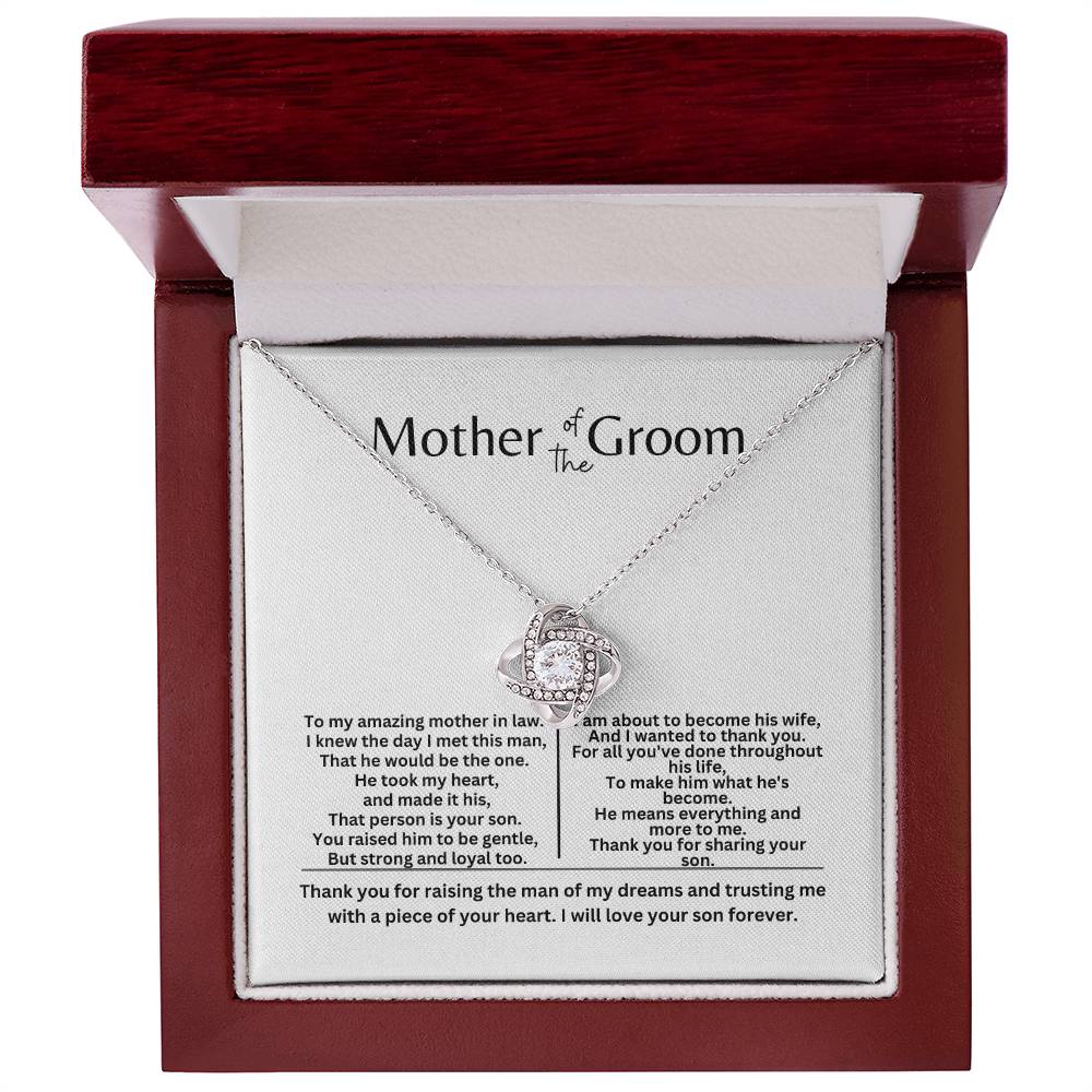 Mother of the Groom Love Knot Necklace