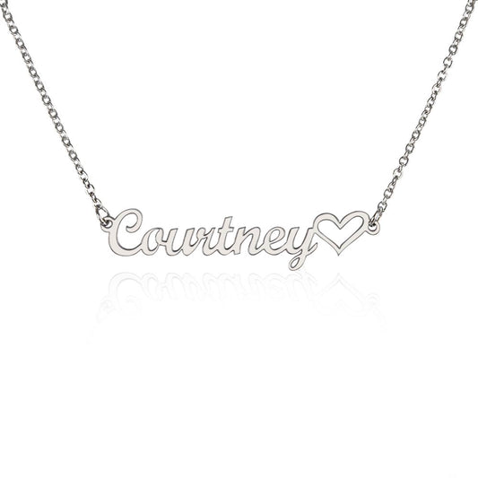 Name Necklace With a Heart