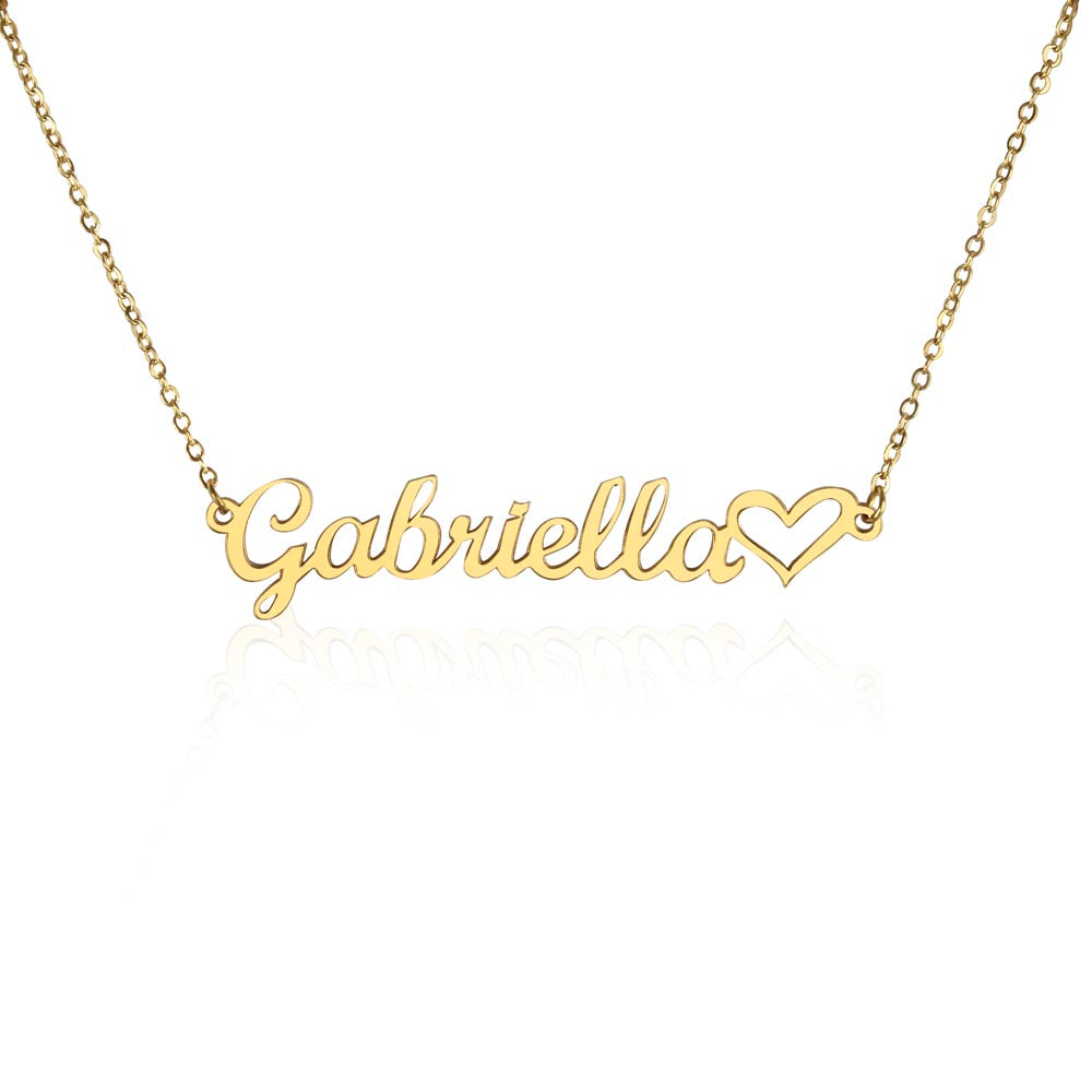 Name Necklace With a Heart