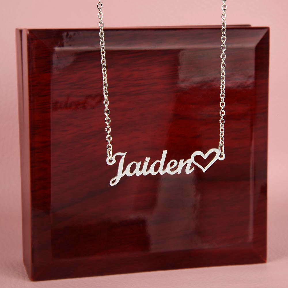 Name Necklace With a Heart