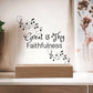 Great is Thy Faithfulness Music Notes Acrylic Plague