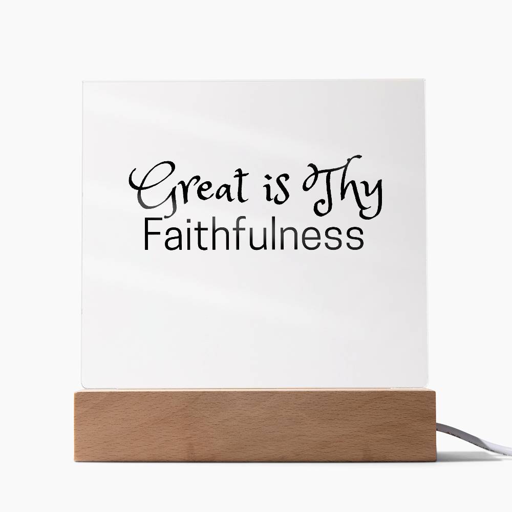 Great is Thy Faithfulness Acrylic Plaque