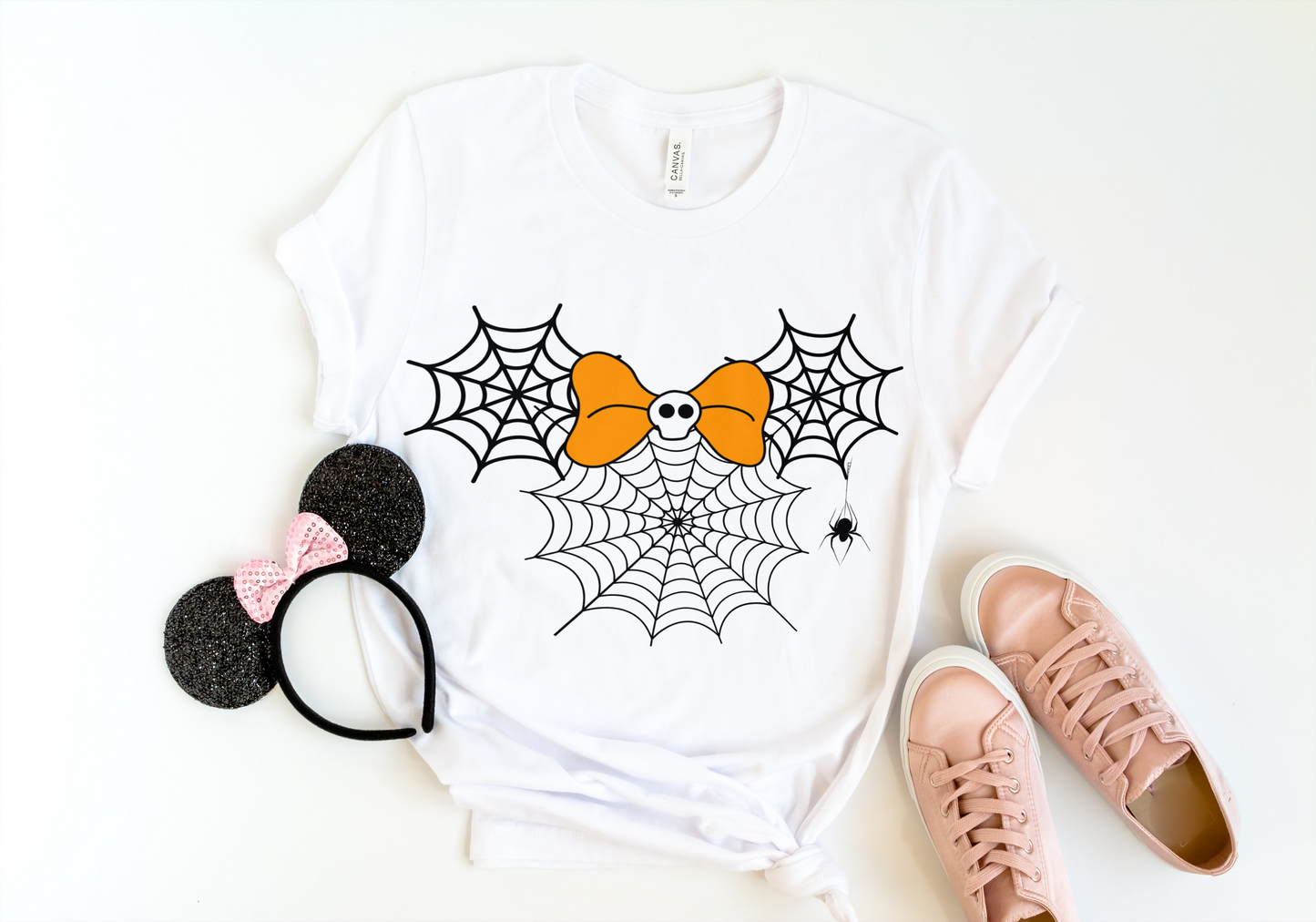 Minnie Mouse Spider Web Halloween T Shirt