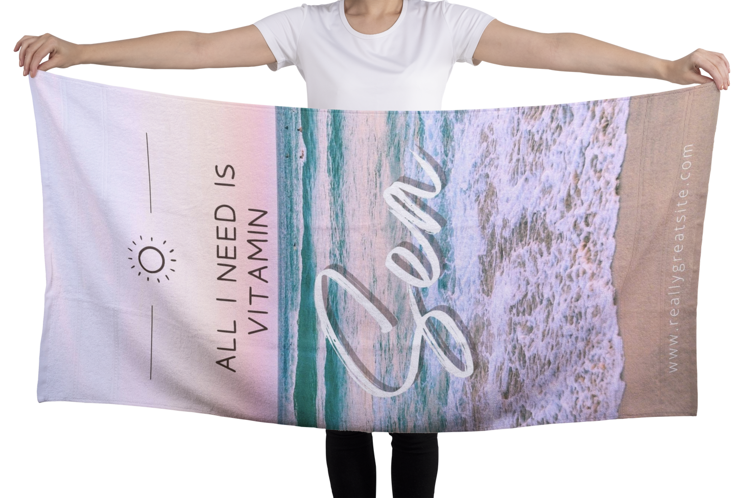 All I Need Is Vitamin Sea Beach Towel