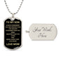 To My Son  Love Mom Dog Tag